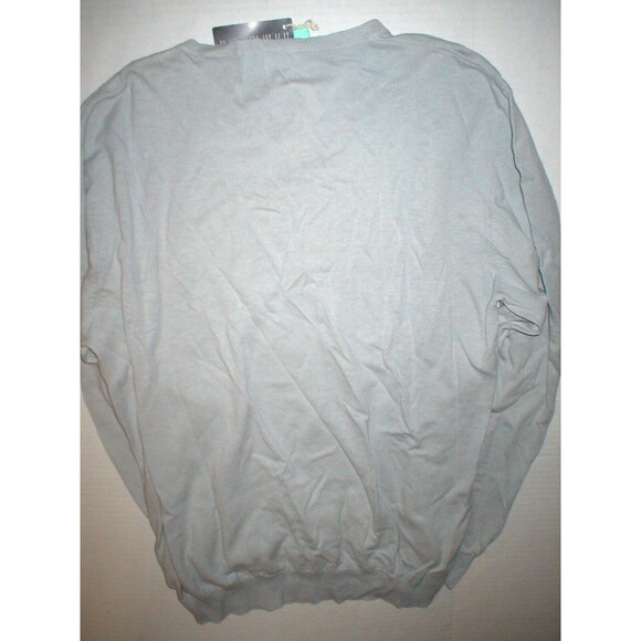 New Peuterey NWT Mens Designer Linen Cotton Light Gray Silver Sweater XXL Soft - Picture 4 of 5